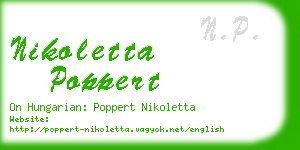 nikoletta poppert business card